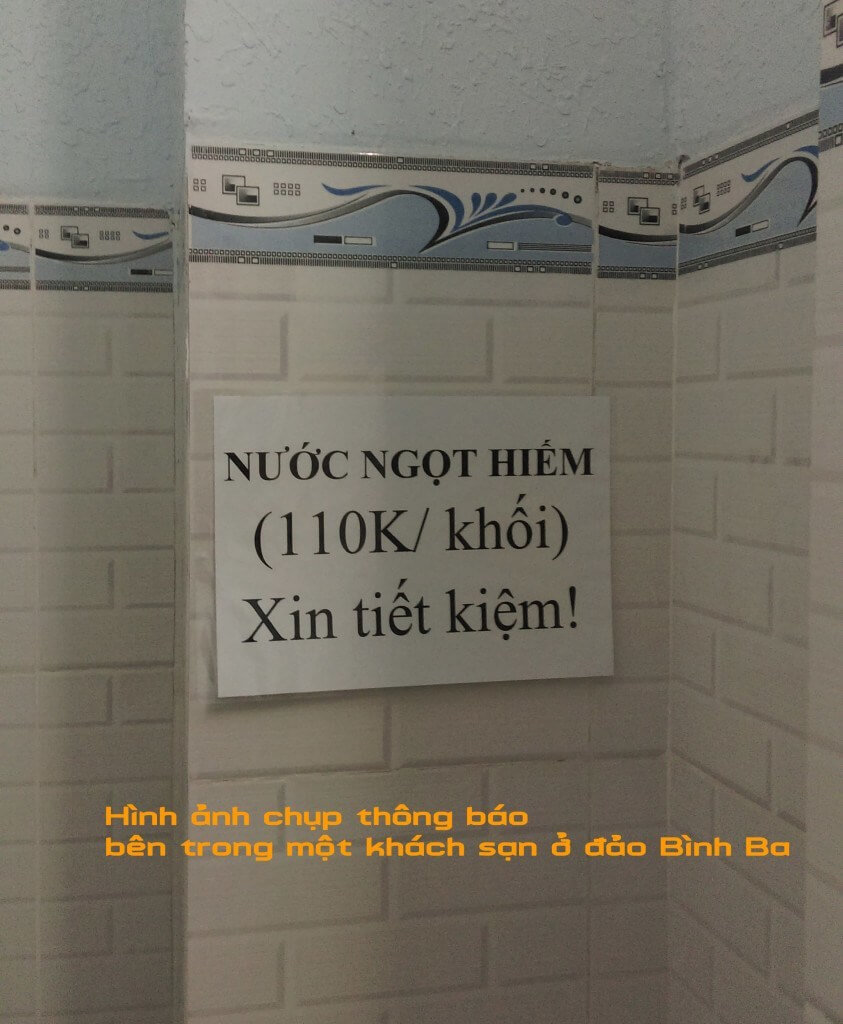 Nước ngọt ở nhiều nơi rất hiếm và giá cả rất cao