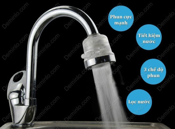 Vòi rửa chén tăng áp 3 chế độ phun nước