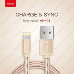 Cáp Lightning dây dẹp chống rối Yoobao YB-413 100cm