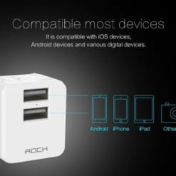 Củ sạc iPhone iPad Rock mini tank travel đa năng, tương thích tốt với nhiều thiết bị