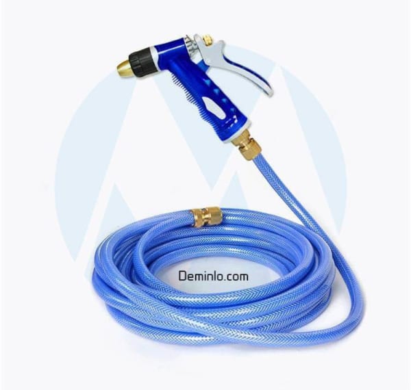 Vòi rửa xe tưới cây siêu bền dạng súng kèm khớp nối nhanh đã gắn ống nước 12mm