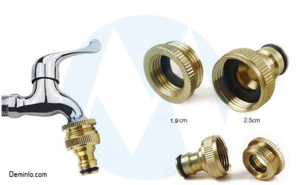 Phụ kiện giúp gắn được với nhiều loại vòi nước sẵn có trong gia đình