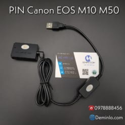 pin canon eos m10 m50 lp-e12 dùng nguồn sạc dự phòng