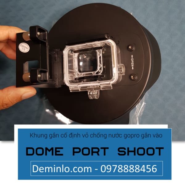 Khung gắn cố định vỏ chống nước gopro gắn vào dome port shoot