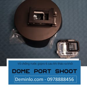 Vỏ chống nước gopro 6 sau khi tháo ra khỏi dome port shoot